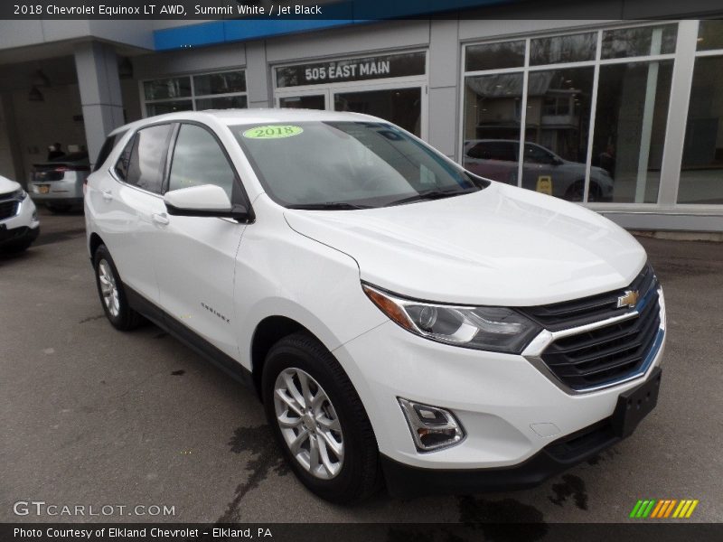 Summit White / Jet Black 2018 Chevrolet Equinox LT AWD