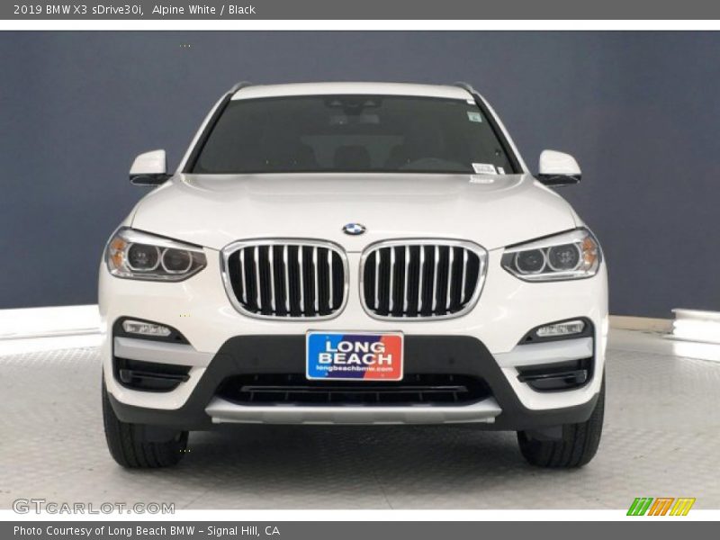Alpine White / Black 2019 BMW X3 sDrive30i