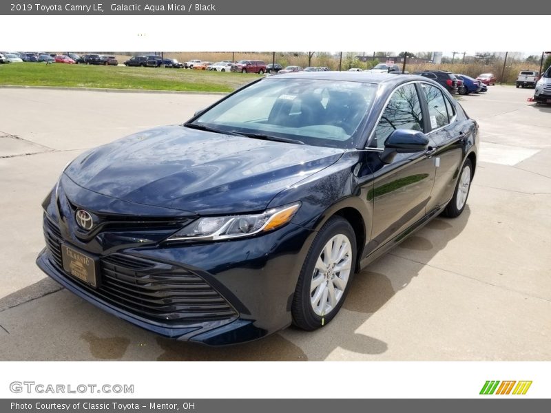 Galactic Aqua Mica / Black 2019 Toyota Camry LE