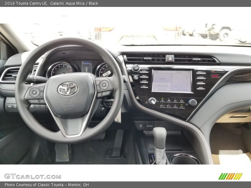 Galactic Aqua Mica / Black 2019 Toyota Camry LE
