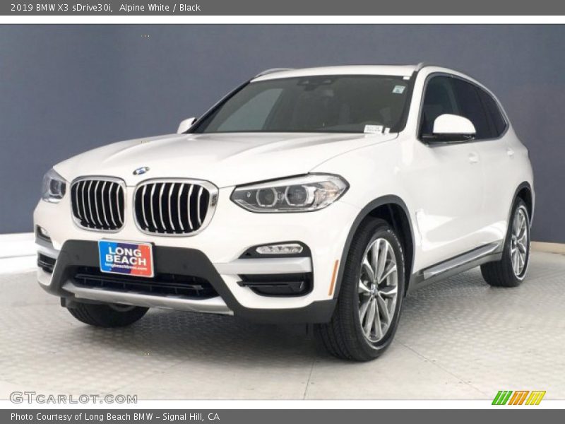 Alpine White / Black 2019 BMW X3 sDrive30i