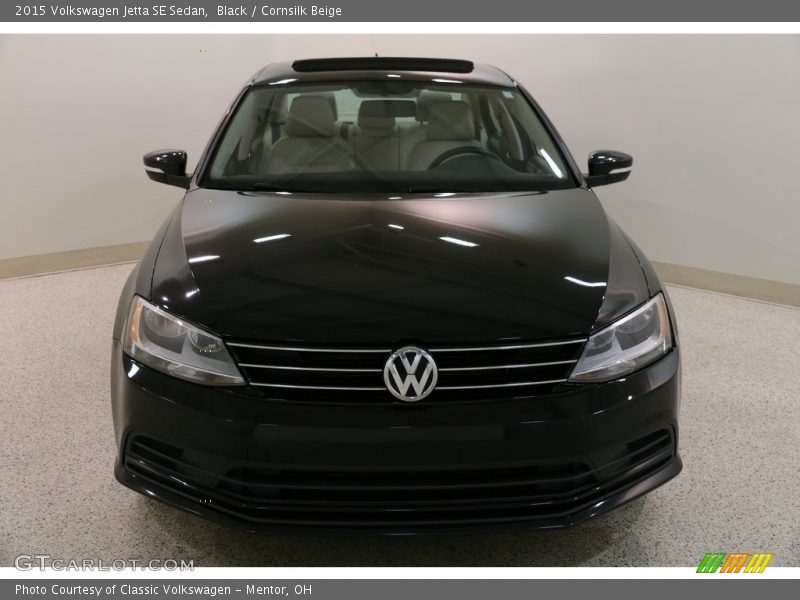 Black / Cornsilk Beige 2015 Volkswagen Jetta SE Sedan