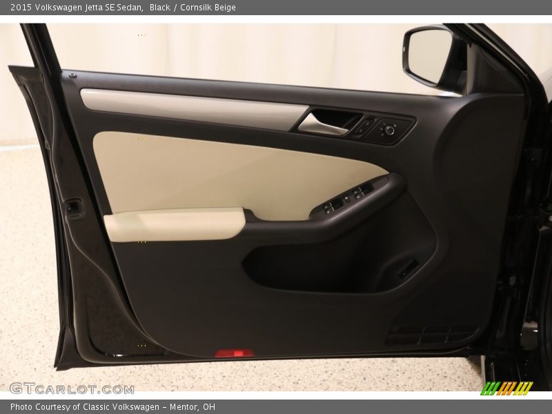 Black / Cornsilk Beige 2015 Volkswagen Jetta SE Sedan