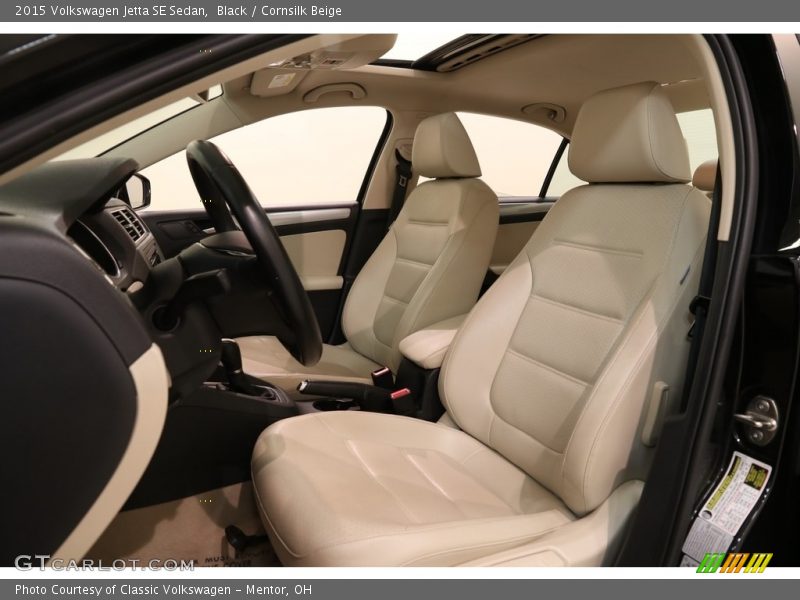 Black / Cornsilk Beige 2015 Volkswagen Jetta SE Sedan