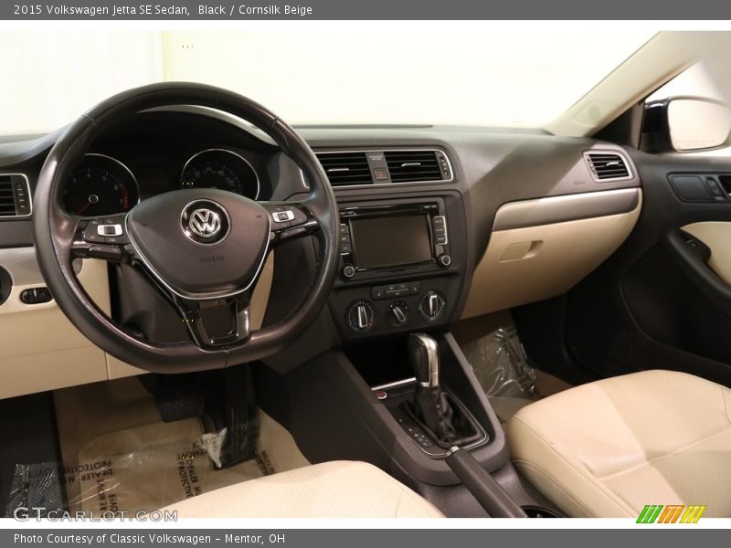 Black / Cornsilk Beige 2015 Volkswagen Jetta SE Sedan