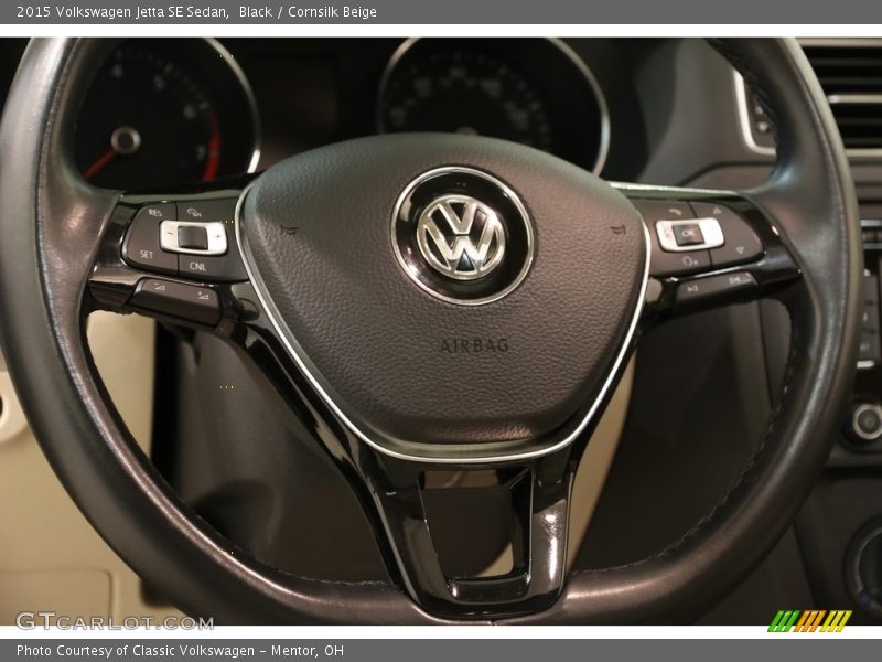 Black / Cornsilk Beige 2015 Volkswagen Jetta SE Sedan
