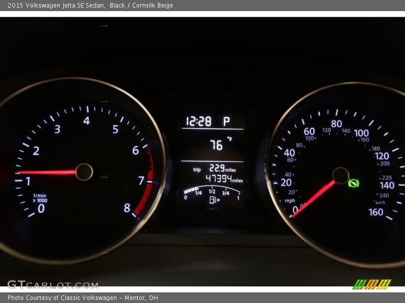 Black / Cornsilk Beige 2015 Volkswagen Jetta SE Sedan