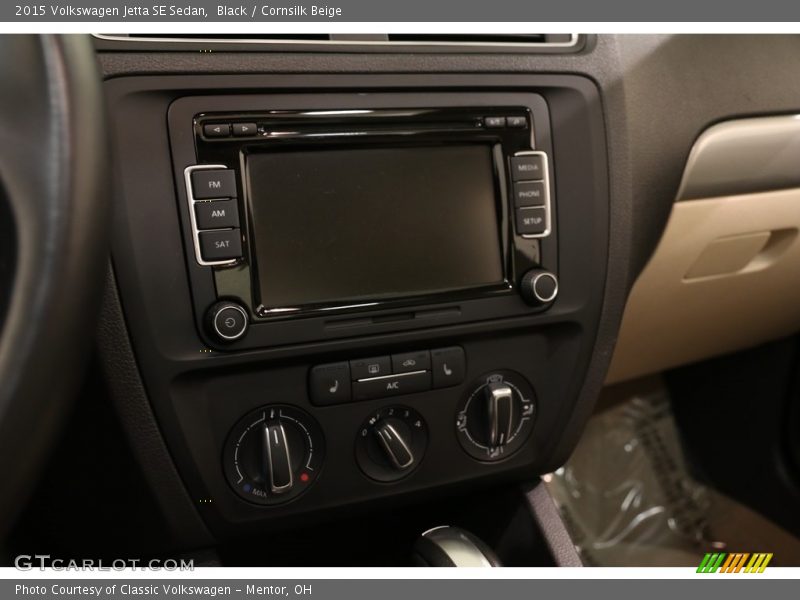 Black / Cornsilk Beige 2015 Volkswagen Jetta SE Sedan