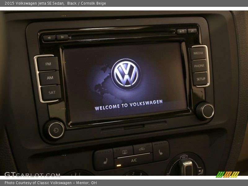 Black / Cornsilk Beige 2015 Volkswagen Jetta SE Sedan