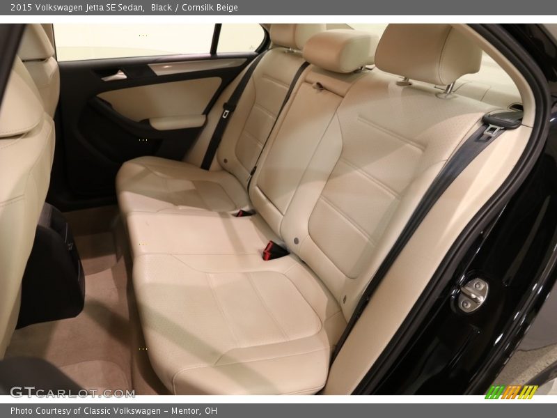 Black / Cornsilk Beige 2015 Volkswagen Jetta SE Sedan