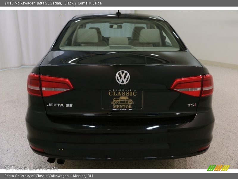 Black / Cornsilk Beige 2015 Volkswagen Jetta SE Sedan