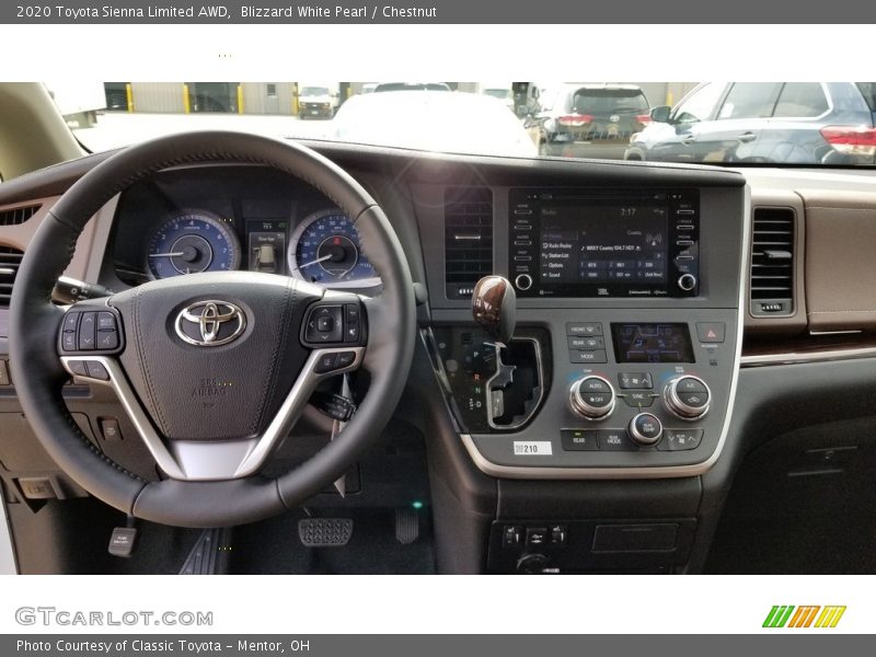 Blizzard White Pearl / Chestnut 2020 Toyota Sienna Limited AWD