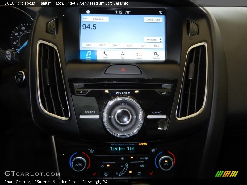 Ingot Silver / Medium Soft Ceramic 2018 Ford Focus Titanium Hatch