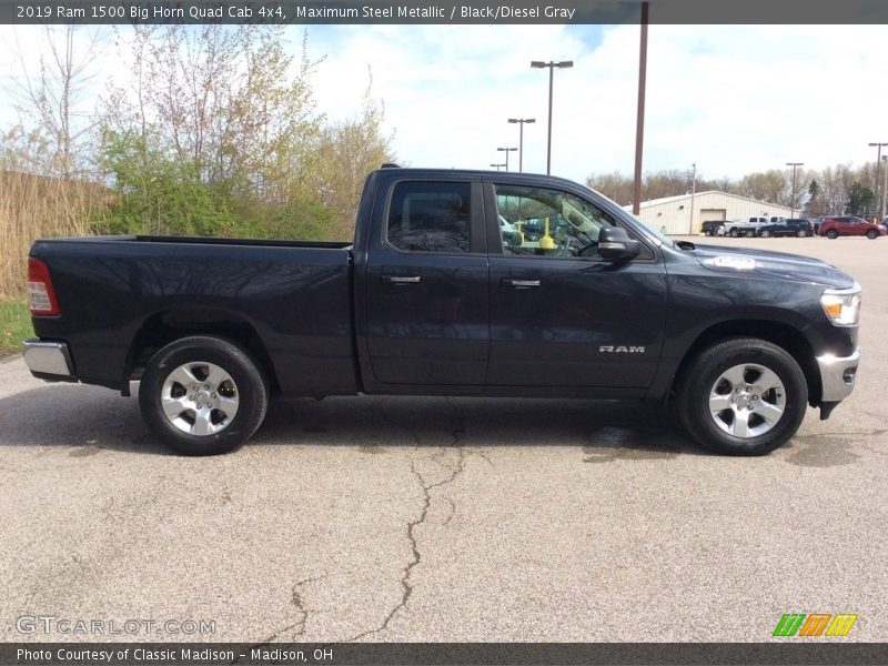 Maximum Steel Metallic / Black/Diesel Gray 2019 Ram 1500 Big Horn Quad Cab 4x4