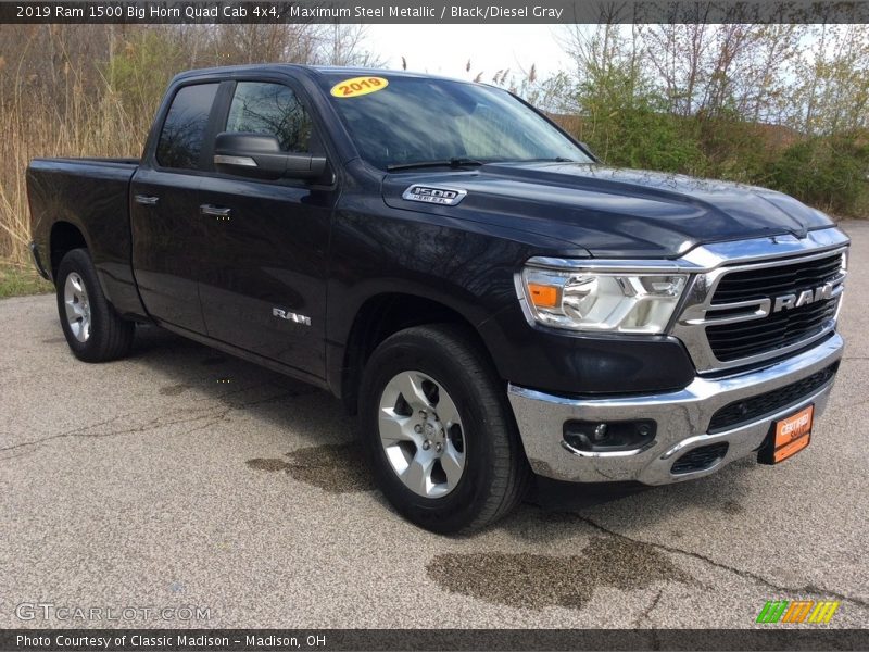 Maximum Steel Metallic / Black/Diesel Gray 2019 Ram 1500 Big Horn Quad Cab 4x4