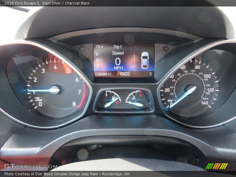 Ingot Silver / Charcoal Black 2018 Ford Escape S