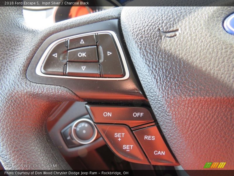 Ingot Silver / Charcoal Black 2018 Ford Escape S