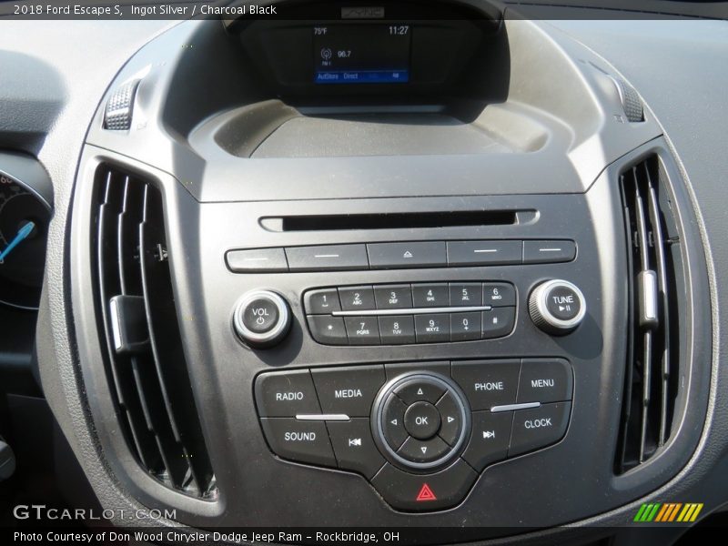 Ingot Silver / Charcoal Black 2018 Ford Escape S