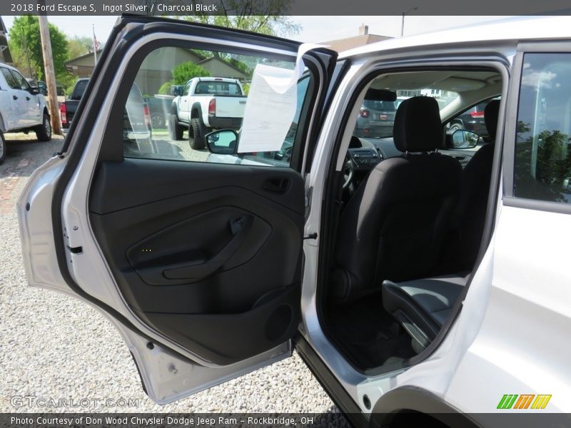 Ingot Silver / Charcoal Black 2018 Ford Escape S