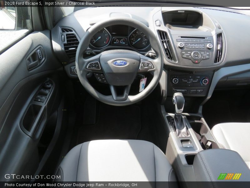Ingot Silver / Charcoal Black 2018 Ford Escape S