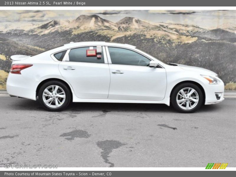 Pearl White / Beige 2013 Nissan Altima 2.5 SL