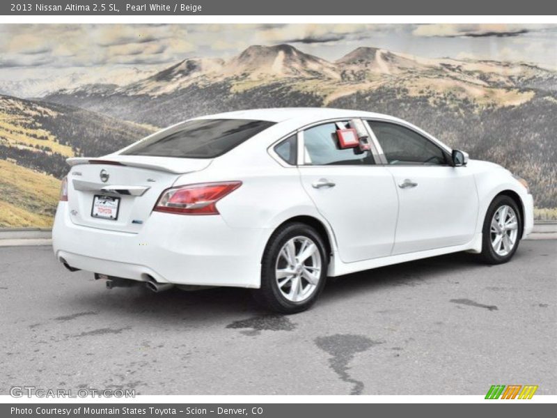 Pearl White / Beige 2013 Nissan Altima 2.5 SL