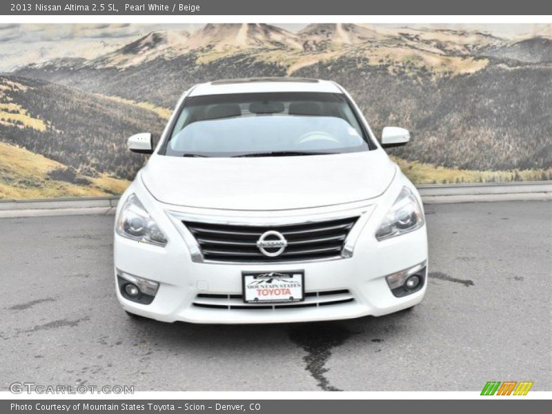 Pearl White / Beige 2013 Nissan Altima 2.5 SL