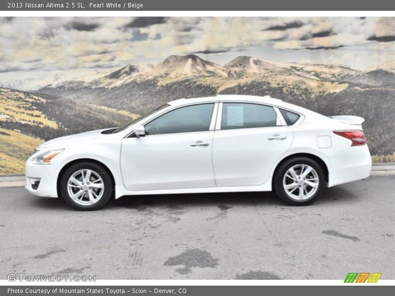 Pearl White / Beige 2013 Nissan Altima 2.5 SL