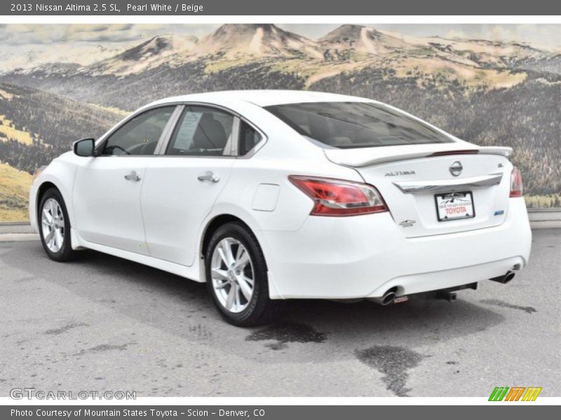 Pearl White / Beige 2013 Nissan Altima 2.5 SL