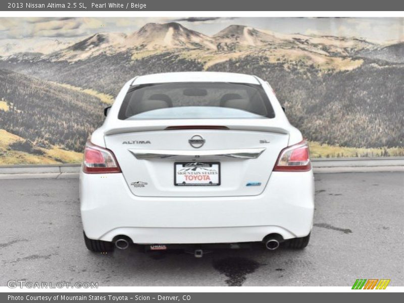 Pearl White / Beige 2013 Nissan Altima 2.5 SL