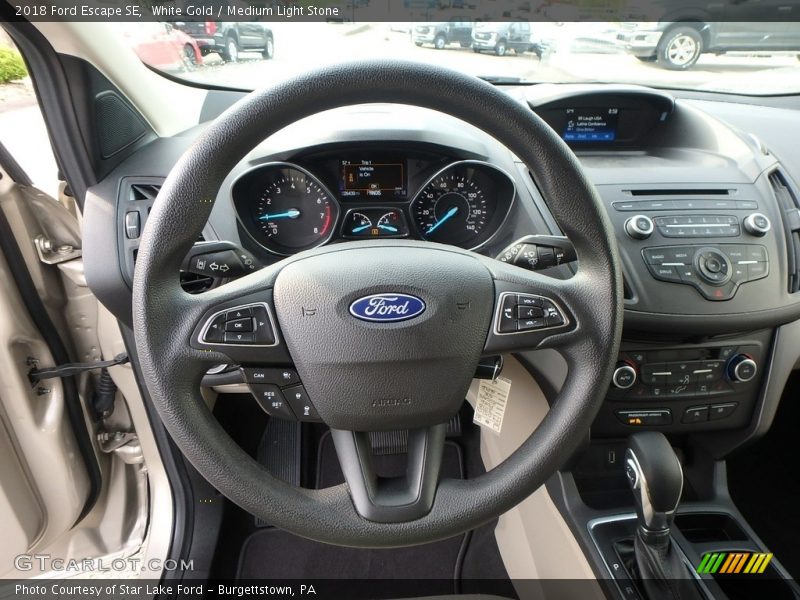 White Gold / Medium Light Stone 2018 Ford Escape SE