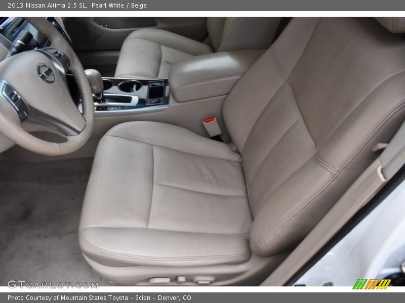 Pearl White / Beige 2013 Nissan Altima 2.5 SL