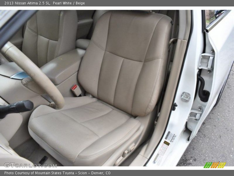 Pearl White / Beige 2013 Nissan Altima 2.5 SL