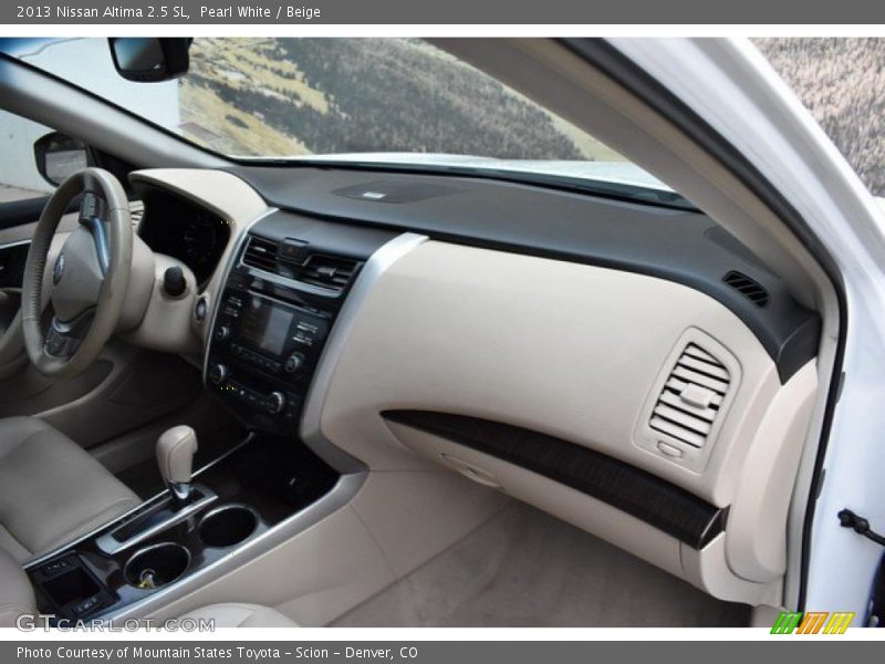 Pearl White / Beige 2013 Nissan Altima 2.5 SL