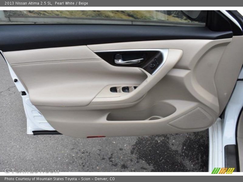 Pearl White / Beige 2013 Nissan Altima 2.5 SL