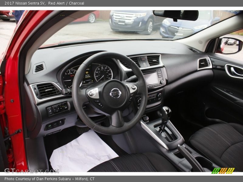 Red Alert / Charcoal 2017 Nissan Sentra SV