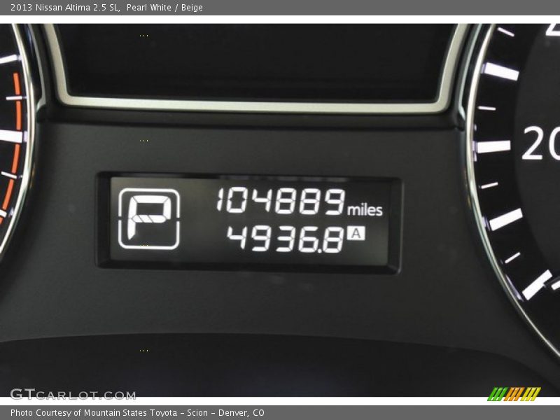 Pearl White / Beige 2013 Nissan Altima 2.5 SL