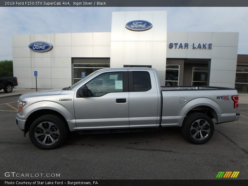 Ingot Silver / Black 2019 Ford F150 STX SuperCab 4x4