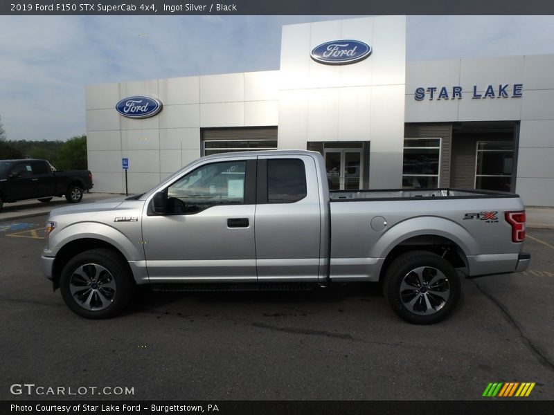 Ingot Silver / Black 2019 Ford F150 STX SuperCab 4x4