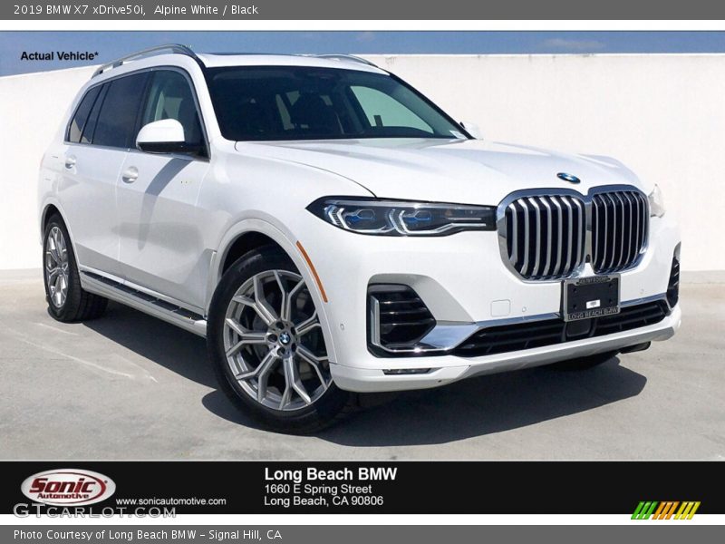 Alpine White / Black 2019 BMW X7 xDrive50i