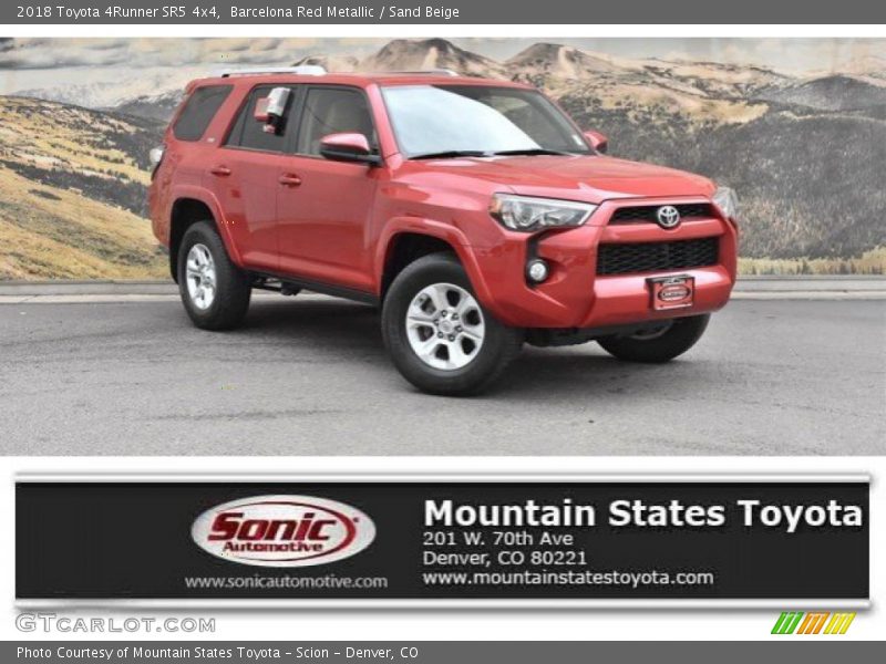 Barcelona Red Metallic / Sand Beige 2018 Toyota 4Runner SR5 4x4