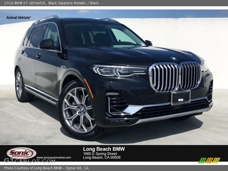 Black Sapphire Metallic / Black 2019 BMW X7 xDrive50i