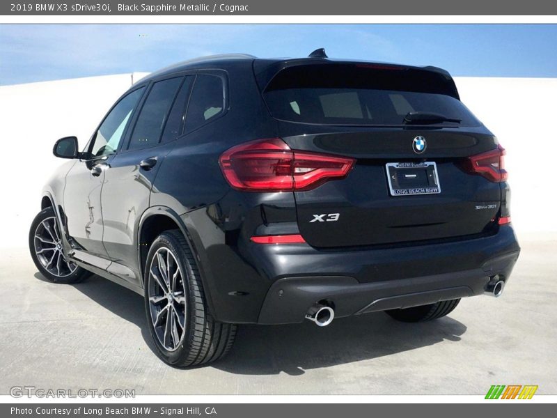 Black Sapphire Metallic / Cognac 2019 BMW X3 sDrive30i