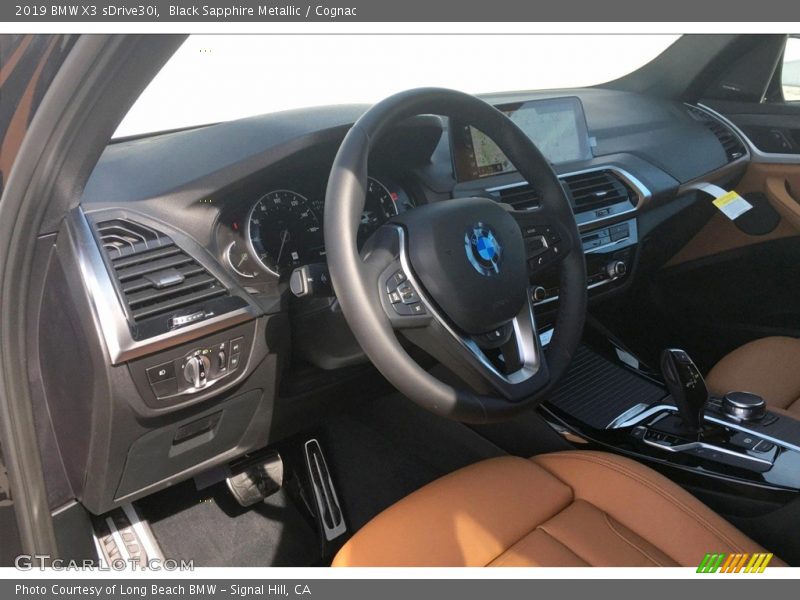 Black Sapphire Metallic / Cognac 2019 BMW X3 sDrive30i
