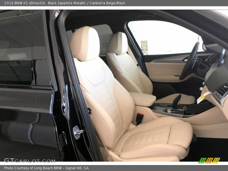 Black Sapphire Metallic / Canberra Beige/Black 2019 BMW X3 sDrive30i