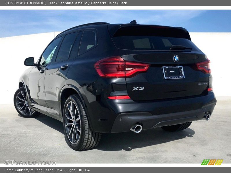 Black Sapphire Metallic / Canberra Beige/Black 2019 BMW X3 sDrive30i