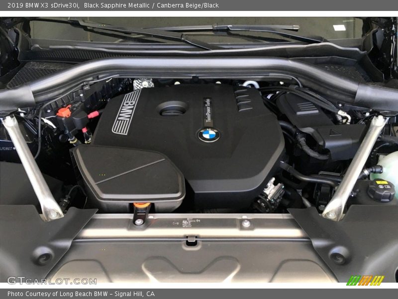 Black Sapphire Metallic / Canberra Beige/Black 2019 BMW X3 sDrive30i