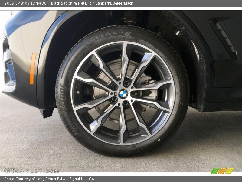 Black Sapphire Metallic / Canberra Beige/Black 2019 BMW X3 sDrive30i