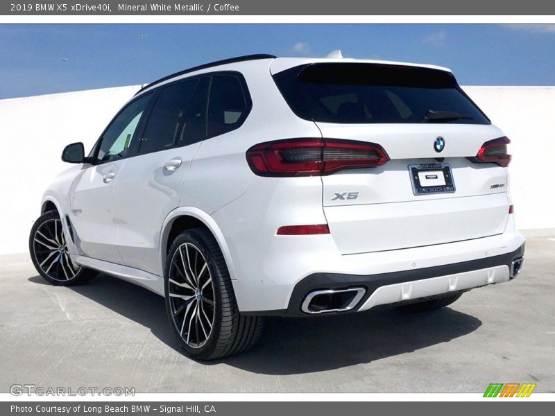 Mineral White Metallic / Coffee 2019 BMW X5 xDrive40i