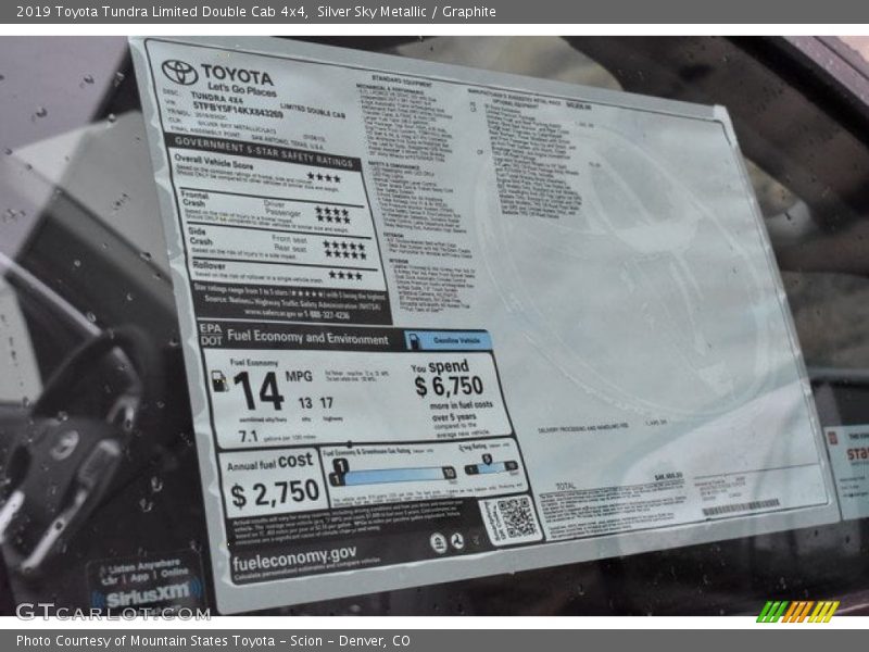 Silver Sky Metallic / Graphite 2019 Toyota Tundra Limited Double Cab 4x4